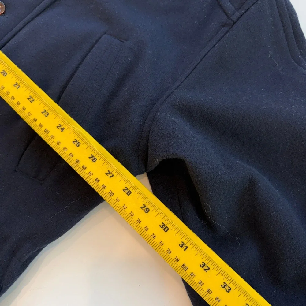 Eddie Bauer Style 5254 Navy Blue 100% Wool Field Jacket Mens XL